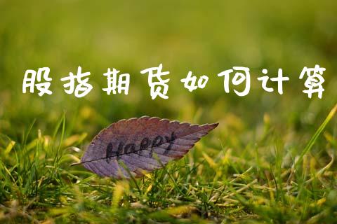 股指期货如何计算_https://www.gongyisiwang.com_原油期货_第1张