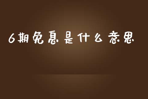6期免息是什么意思_https://www.gongyisiwang.com_期货公司手续费排名_第1张