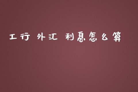 工行 外汇 利息怎么算_https://www.gongyisiwang.com_广发期货手续费_第1张