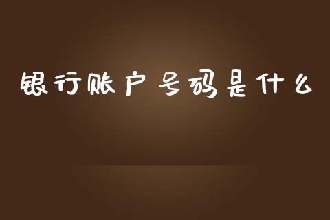 银行账户号码是什么_https://www.gongyisiwang.com_道指_第1张