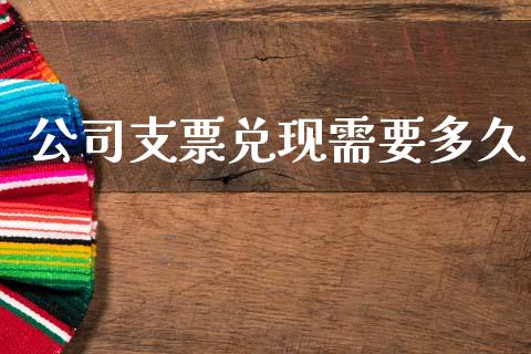 公司支票兑现需要多久_https://www.gongyisiwang.com_焦炭期货手续费_第1张