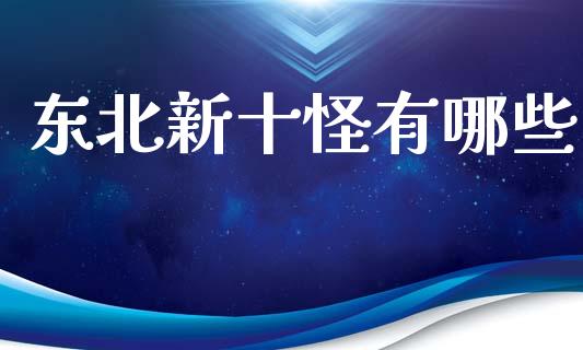 东北新十怪有哪些_https://www.gongyisiwang.com_恒指期货_第1张