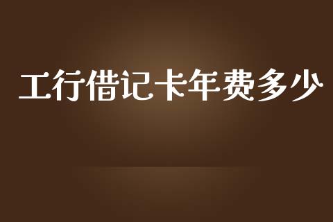 工行借记卡年费多少_https://www.gongyisiwang.com_焦炭期货手续费_第1张
