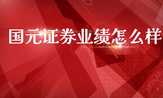国元证券业绩怎么样_https://www.gongyisiwang.com_原油期货_第1张