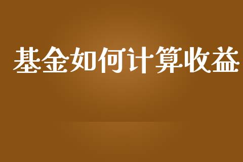 基金如何计算收益_https://www.gongyisiwang.com_股指期货_第1张