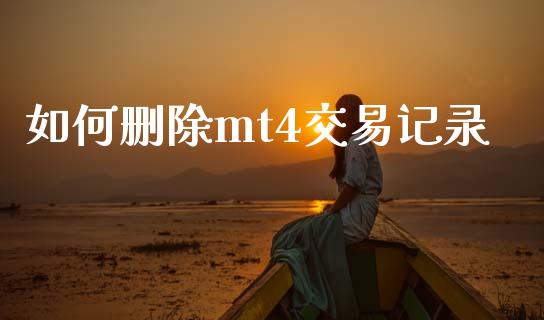 如何删除mt4交易记录_https://www.gongyisiwang.com_焦炭期货手续费_第1张