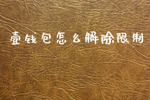 壹钱包怎么解除限制_https://www.gongyisiwang.com_原油期货_第1张