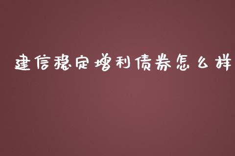 建信稳定增利债券怎么样_https://www.gongyisiwang.com_广发期货手续费_第1张