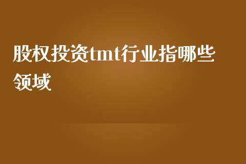股权投资tmt行业指哪些领域_https://www.gongyisiwang.com_恒指期货_第1张