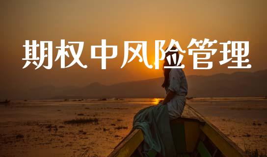 期权中风险管理_https://www.gongyisiwang.com_广发期货手续费_第1张