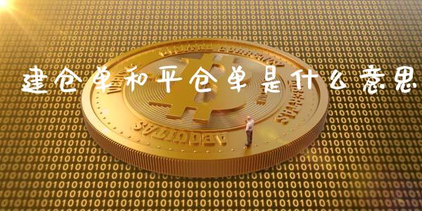 建仓单和平仓单是什么意思_https://www.gongyisiwang.com_股指期货_第1张