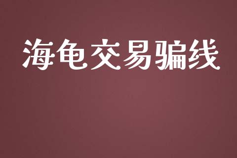 海龟交易骗线_https://www.gongyisiwang.com_期货公司手续费排名_第1张