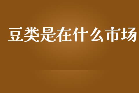 豆类是在什么市场_https://www.gongyisiwang.com_恒指期货_第1张
