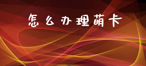 怎么办理萌卡_https://www.gongyisiwang.com_道指_第1张