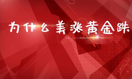为什么美涨黄金跌_https://www.gongyisiwang.com_恒指期货_第1张