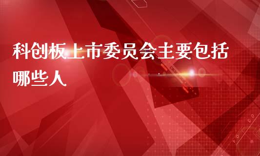 科创板上市委员会主要包括哪些人_https://www.gongyisiwang.com_股指期货交易手续费_第1张