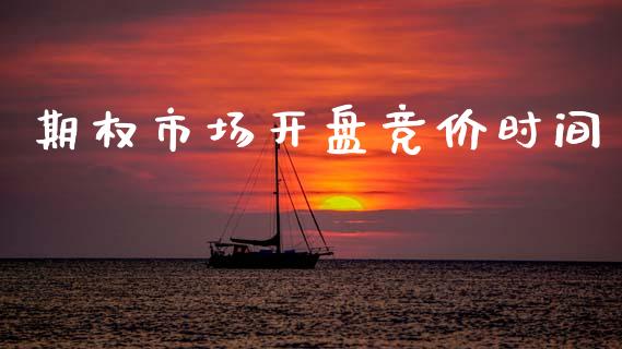 期权市场开盘竞价时间_https://www.gongyisiwang.com_股指期货_第1张