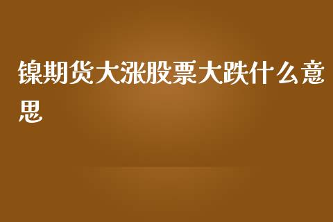 镍期货大涨股票大跌什么意思_https://www.gongyisiwang.com_股指期货_第1张