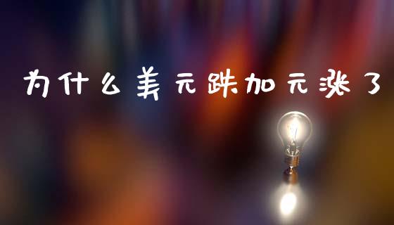为什么美元跌加元涨了_https://www.gongyisiwang.com_股指期货交易手续费_第1张