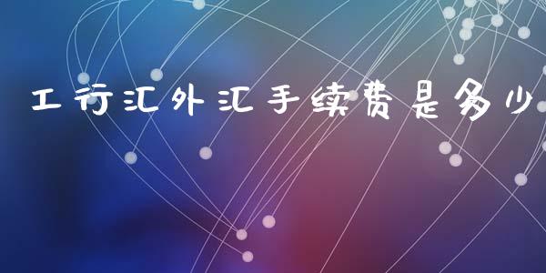 工行汇外汇手续费是多少_https://www.gongyisiwang.com_广发期货手续费_第1张