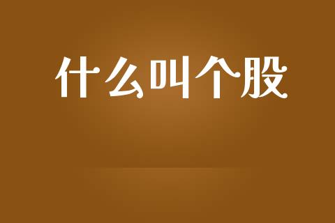 什么叫个股_https://www.gongyisiwang.com_原油期货_第1张