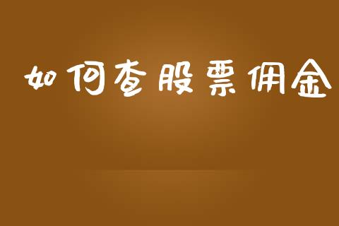 如何查股票佣金_https://www.gongyisiwang.com_广发期货手续费_第1张