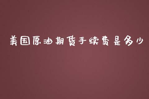 美国原油期货手续费是多少_https://www.gongyisiwang.com_广发期货手续费_第1张