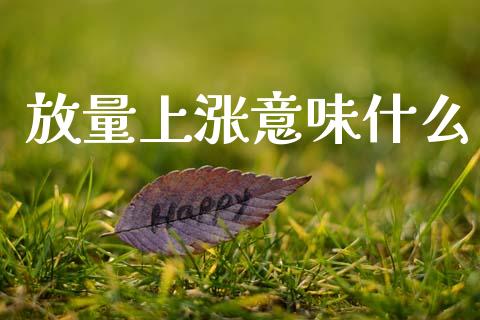 放量上涨意味什么_https://www.gongyisiwang.com_焦炭期货手续费_第1张