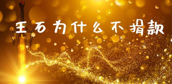 王石为什么不捐款_https://www.gongyisiwang.com_道指_第1张