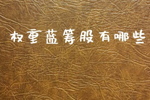 权重蓝筹股有哪些_https://www.gongyisiwang.com_恒指期货_第1张