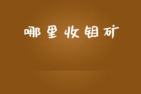 哪里收钼矿_https://www.gongyisiwang.com_恒指期货_第1张