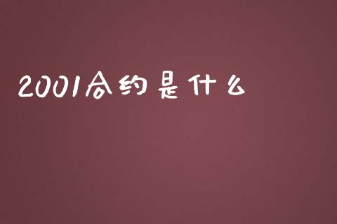 2001合约是什么_https://www.gongyisiwang.com_道指_第1张