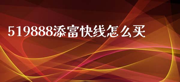 519888添富快线怎么买_https://www.gongyisiwang.com_原油期货_第1张