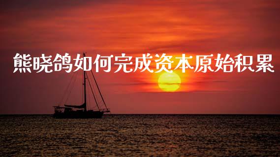 熊晓鸽如何完成资本原始积累_https://www.gongyisiwang.com_股指期货_第1张