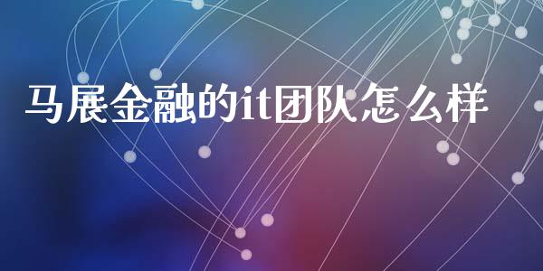马展金融的it团队怎么样_https://www.gongyisiwang.com_焦炭期货手续费_第1张
