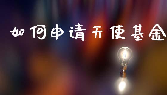 如何申请天使基金_https://www.gongyisiwang.com_广发期货手续费_第1张
