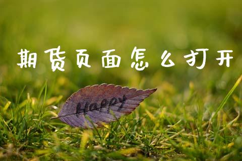 期货页面怎么打开_https://www.gongyisiwang.com_道指_第1张