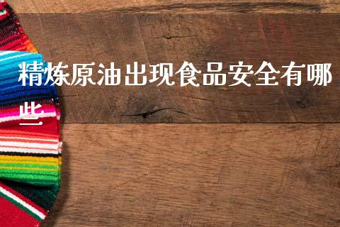 精炼原油出现食品安全有哪些_https://www.gongyisiwang.com_广发期货手续费_第1张
