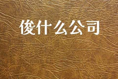 俊什么公司_https://www.gongyisiwang.com_恒指期货_第1张