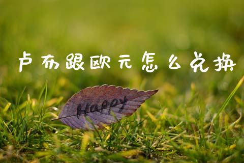 卢布跟欧元怎么兑换_https://www.gongyisiwang.com_原油期货_第1张