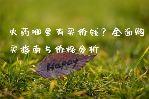 火药哪里有买价钱？全面购买指南与价格分析_https://www.gongyisiwang.com_期货公司手续费排名_第1张