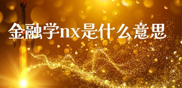 金融学nx是什么意思_https://www.gongyisiwang.com_股指期货交易手续费_第1张