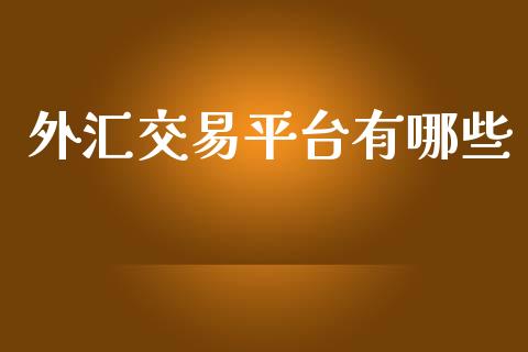 外汇交易平台有哪些_https://www.gongyisiwang.com_恒指期货_第1张