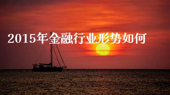 2015年金融行业形势如何_https://www.gongyisiwang.com_原油期货_第1张