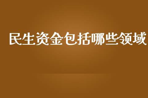 民生资金包括哪些领域_https://www.gongyisiwang.com_股指期货交易手续费_第1张
