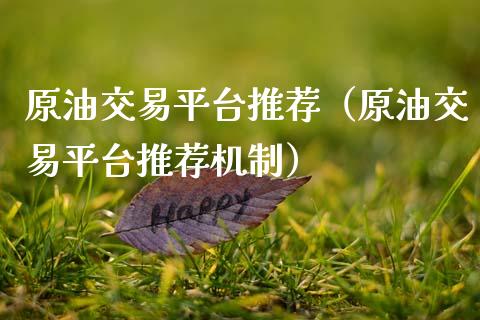 原油交易平台推荐（原油交易平台推荐机制）_https://www.gongyisiwang.com_期货公司手续费排名_第1张
