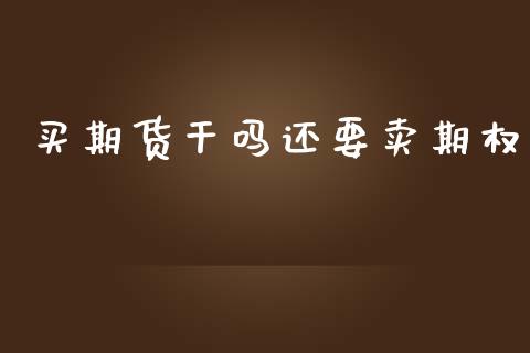 买期货干吗还要卖期权_https://www.gongyisiwang.com_恒指期货_第1张