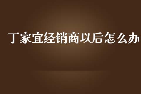 丁家宜经销商以后怎么办_https://www.gongyisiwang.com_广发期货手续费_第1张