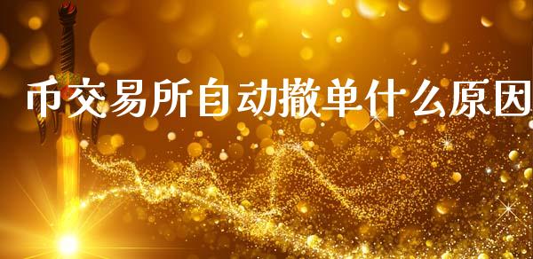 币交易所自动撤单什么原因_https://www.gongyisiwang.com_股指期货交易手续费_第1张