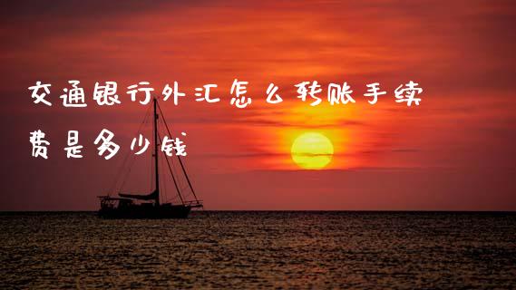交通银行外汇怎么转账手续费是多少钱_https://www.gongyisiwang.com_期货公司手续费排名_第1张